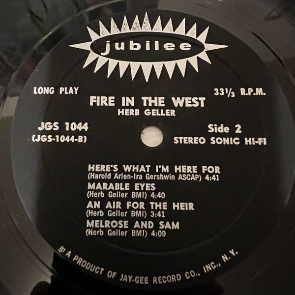 Herb Geller : Fire In The West (LP, Album, RE)