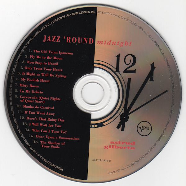 Astrud Gilberto : Jazz 'Round Midnight (CD, Comp)