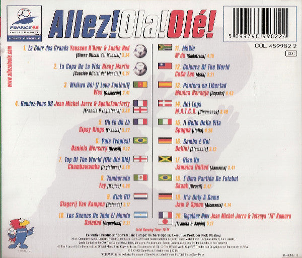 Various : Allez! Ola! Olé! (El Album Oficial De La Copa Del Mundo) (CD, Album)