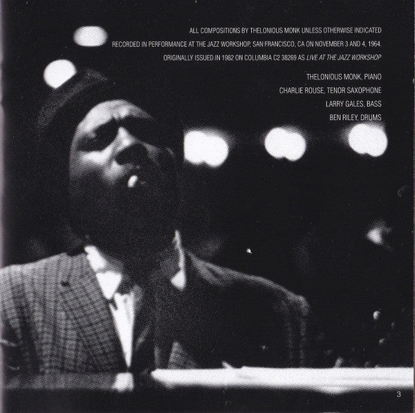 Monk* : Live At The Jazz Workshop - Complete (2xCD, Album, RE, RM, Bon)