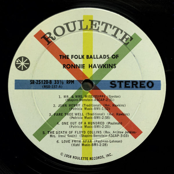 Ronnie Hawkins : The Folk Ballads Of Ronnie Hawkins (LP, Album)