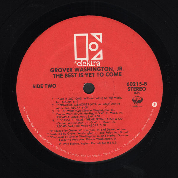 Grover Washington, Jr. : The Best Is Yet To Come (LP, Album, SP )