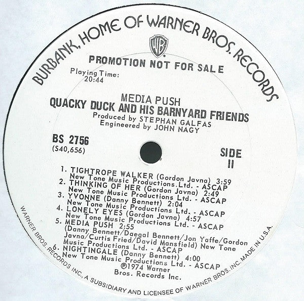 Quacky Duck And His Barnyard Friends : Media Push (LP, Album, Promo, San)