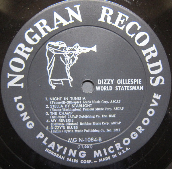 Dizzy Gillespie : World Statesman (LP, Album, Mono, Bla)