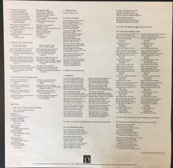 New York Ensemble For Early Music, Frederick Renz : Christesmas In Anglia (Early English Music For Christmastide) (LP)