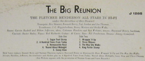 The Fletcher Henderson All Stars In Hi-Fi* Under The Direction Of Rex Stewart : The Big Reunion (LP, Album)