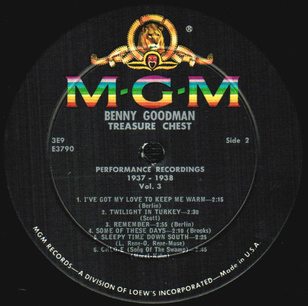 Benny Goodman : Performance Recordings 1937-1938 (LP, Comp, Mono)