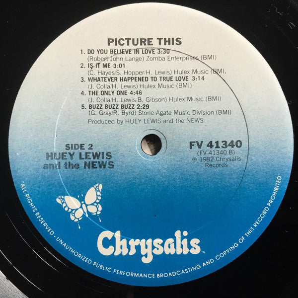 Huey Lewis And The News* : Picture This (LP, Album, RE, Car)