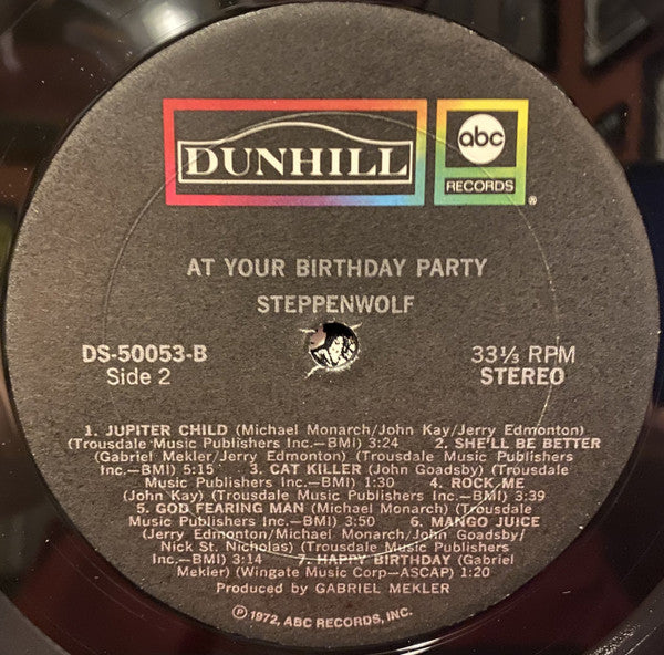 Steppenwolf : At Your Birthday Party (LP, Album, RE, Non)
