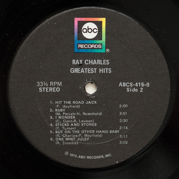 Ray Charles : Greatest Hits (LP, Comp, MP, RE, Tr)