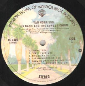 Van Morrison : His Band And The Street Choir (LP, Album, RE, Gat)