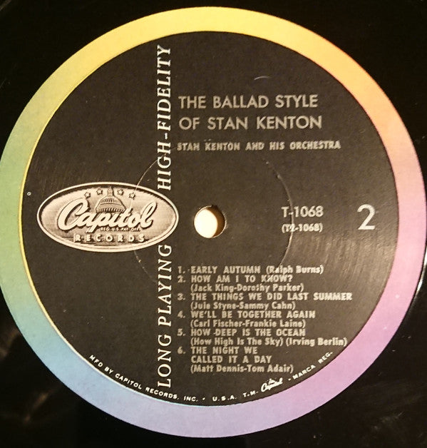 Stan Kenton : The Ballad Style Of Stan Kenton (LP, Album, Mono, Scr)