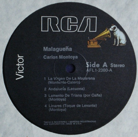 Carlos Montoya : Malagueña (LP, Album, RE)