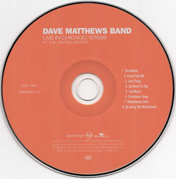 Dave Matthews Band : Live In Chicago At The United Center 12.19.98 (2xCD, Album)