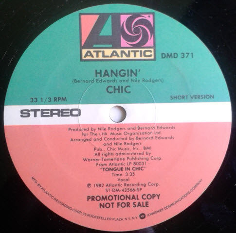 Chic : Hangin' (12", Promo)