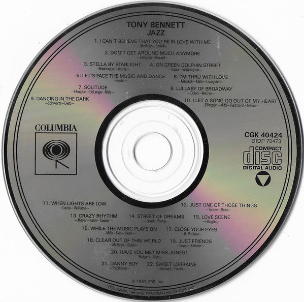 Tony Bennett : Jazz (CD, Comp)