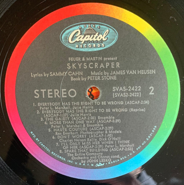 Julie Harris (3) : Skyscraper (Original Broadway Cast) (LP, Album)