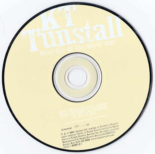 KT Tunstall : Other Side Of The World (CD, Single, Promo)