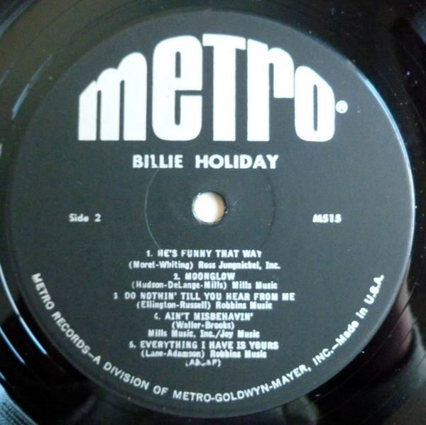 Billie Holiday : Billie Holiday (LP, Comp, Mono)