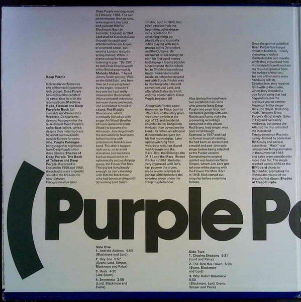 Deep Purple : Purple Passages (2xLP, Comp, RE, Gat)
