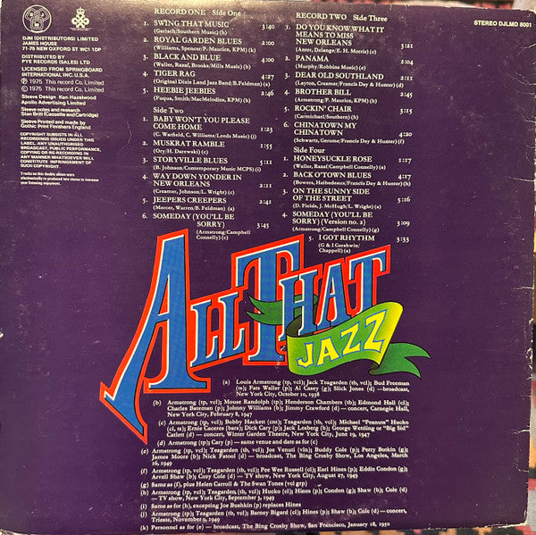 Louis Armstrong : All That Jazz (2xLP, Comp)