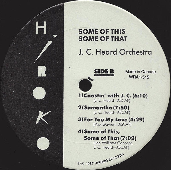 J.C. Heard : Some Of This, Some Of That (LP, Album)