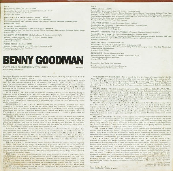 Benny Goodman : Solid Gold Instrumental Hits (2xLP, Comp)