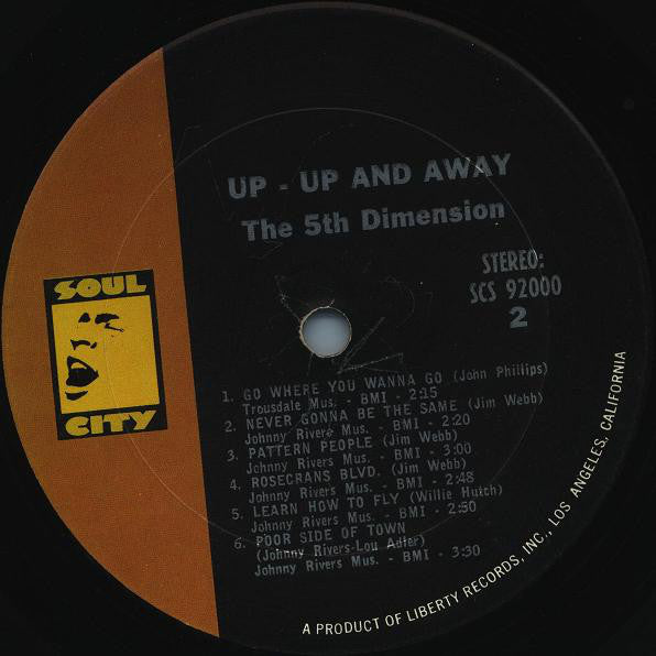 The 5th Dimension* : Up, Up And Away (LP, Album, Pro)