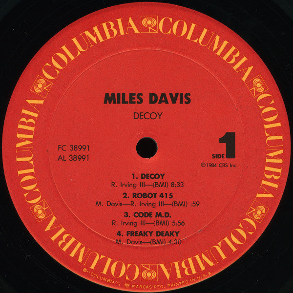 Miles Davis : Decoy (LP, Album, Pit)