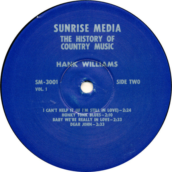 Hank Williams : History Of Country Music Volume I (LP, Comp)