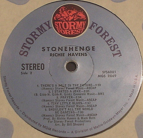 Richie Havens : Stonehenge (LP, Album, MGM)