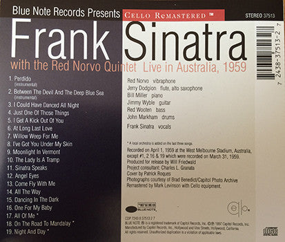 Frank Sinatra With Red Norvo Quintet : Live In Australia, 1959 (CD, Album, RM)