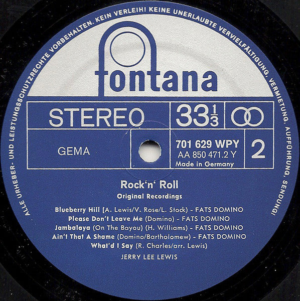 Various : Rock 'N' Roll (Original Recordings) (LP, Comp)