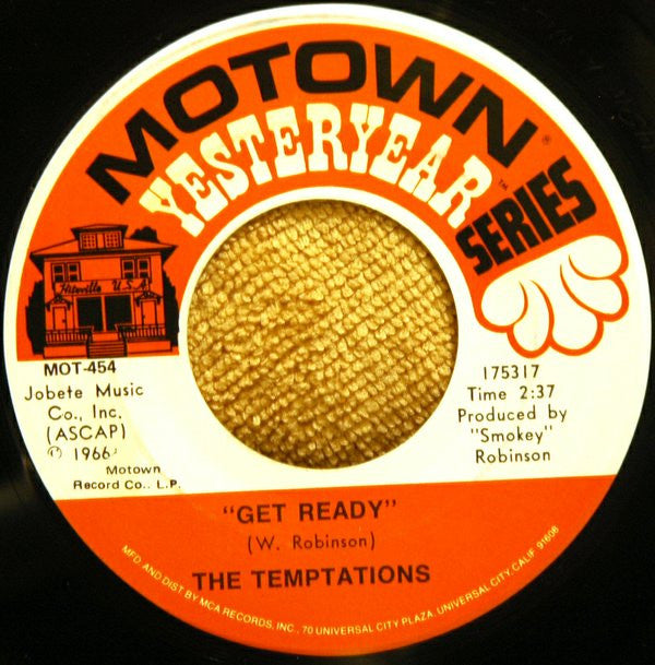 The Temptations : Ain't Too Proud To Beg / Get Ready (7", Single, Mono, RP)