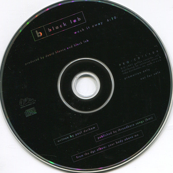 Black Lab : Wash It Away (CD, Single, Promo)
