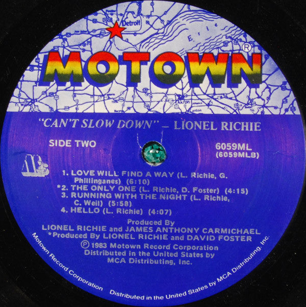 Lionel Richie : Can't Slow Down (LP, Album, Gat)