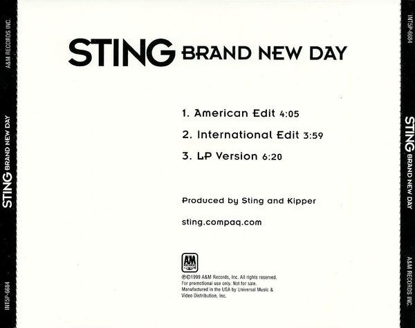 Sting : Brand New Day (CD, Maxi, Promo)