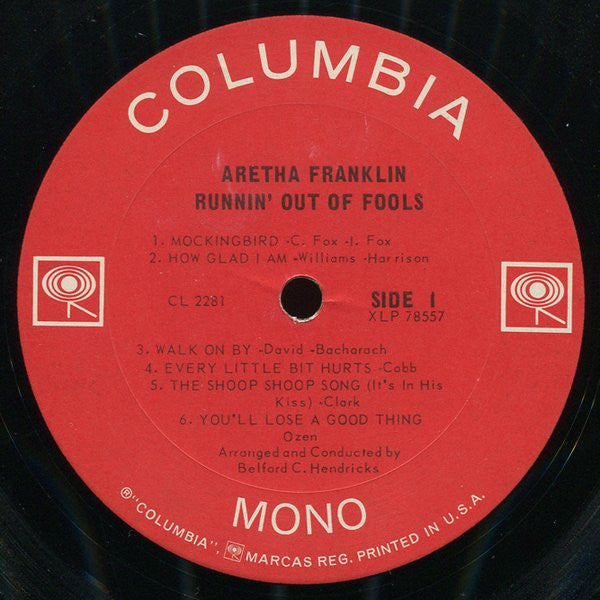 Aretha Franklin : Runnin' Out Of Fools (LP, Album, Mono, RP)