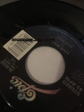 The Jacksons : State Of Shock (7", Single, Styrene, Pit)