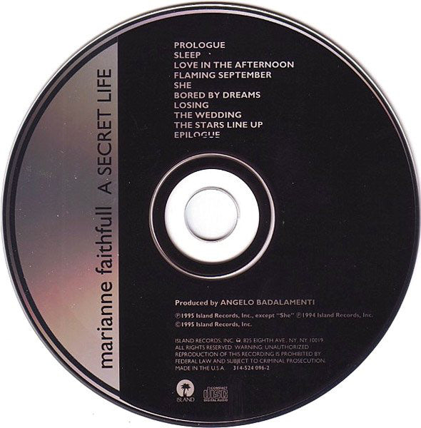 Marianne Faithfull : A Secret Life (CD, Album)