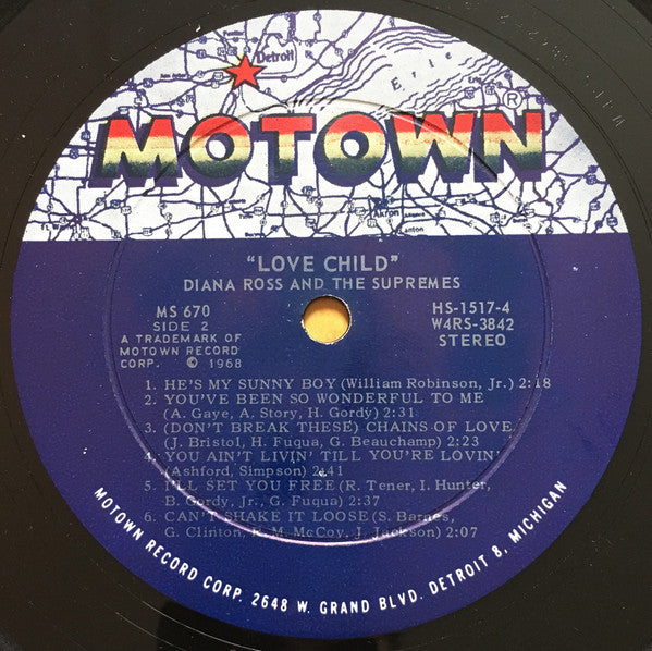 The Supremes : Love Child (LP, Album, Roc)