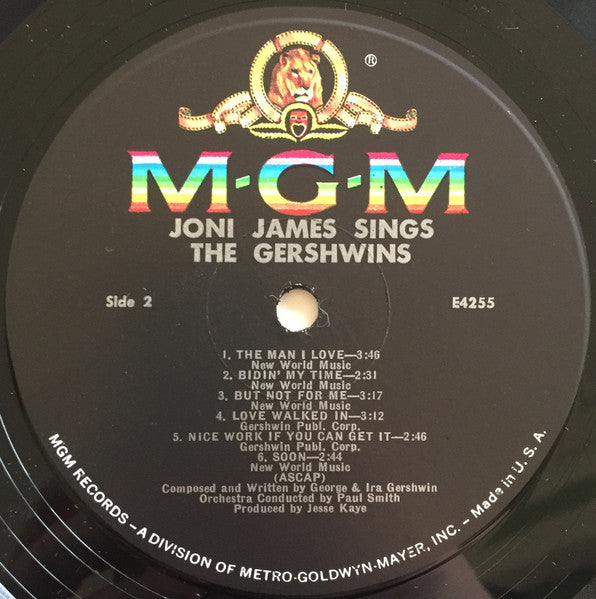 Joni James : Joni James Sings The Gershwins (LP, Album, Mono)