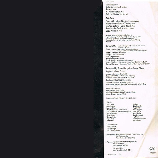 Carolyne Mas : Carolyne Mas (LP, Album, Emb)