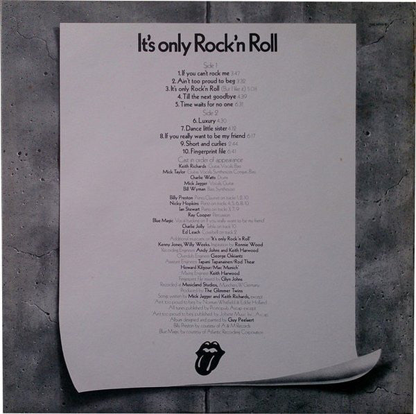 The Rolling Stones : It's Only Rock 'N Roll (LP, Album)