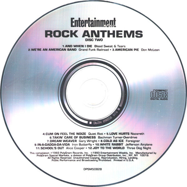 Various : Rock Anthems (2xCD, Comp)