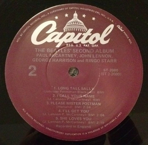 The Beatles : The Beatles' Second Album (LP, Album, RE, Pur)