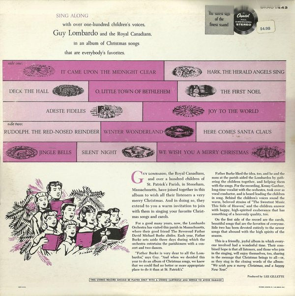 Guy Lombardo And His Royal Canadians : Sing The Songs Of Christmas (LP, Album, Gat)