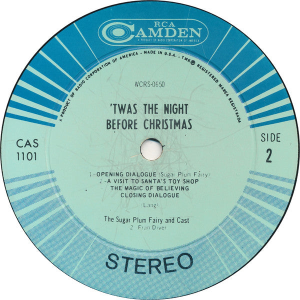 The Sugar Plum Fairy And Cast : 'Twas The Night Before Christmas (LP, Album)