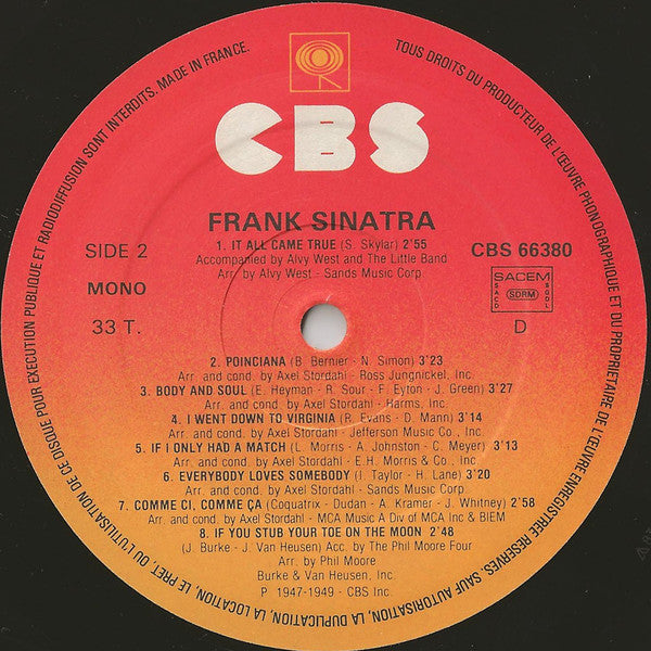 Frank Sinatra : Frank Sinatra (3xLP, Comp)