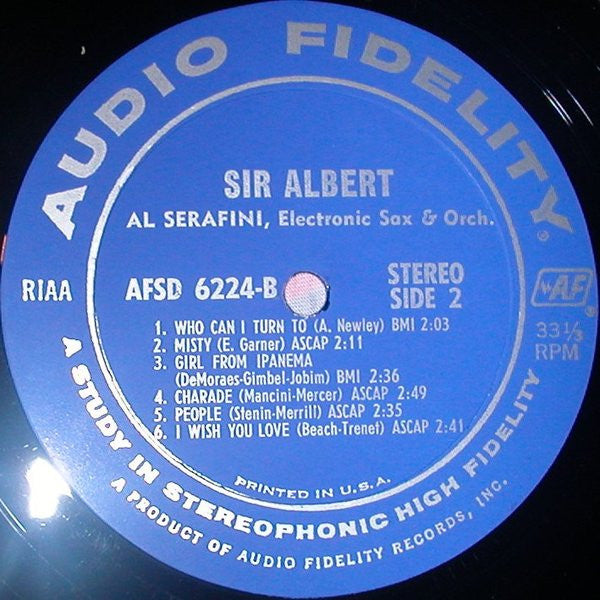 Al Serafini And His Orchestra : Sir Albert (LP, Album)